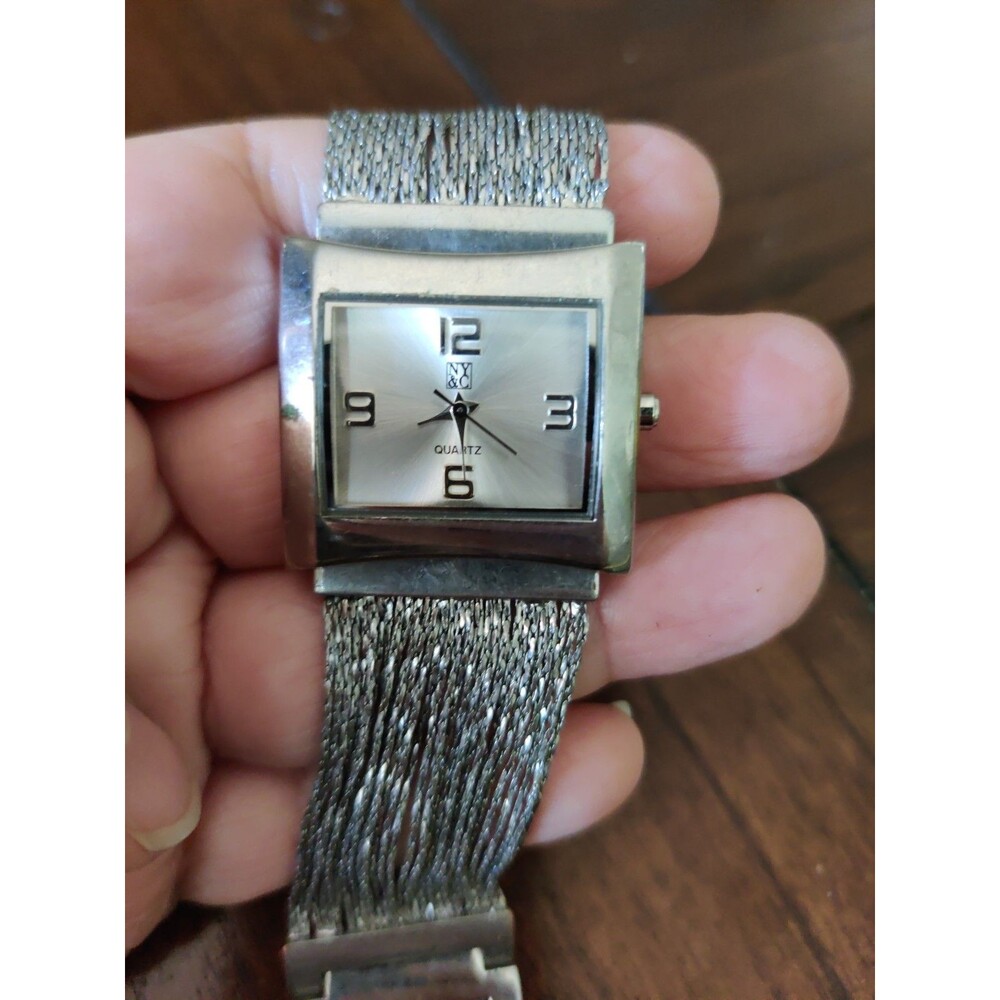 NY & Company Women's Watch Silver Tone Multistrand Needs Battery